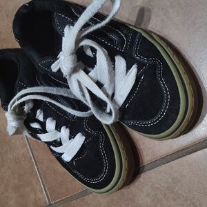 Vans Kids Black and White Sneakers - 13 Youth